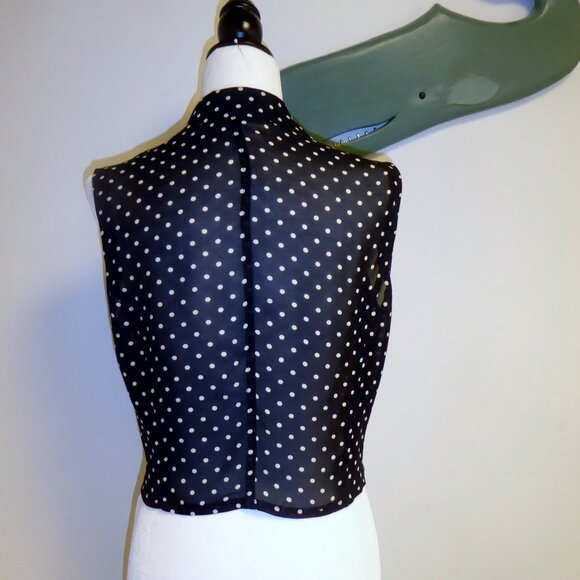 Vintage Waist Tie Sleeveless Top - Size 10 - Picture 2 of 2